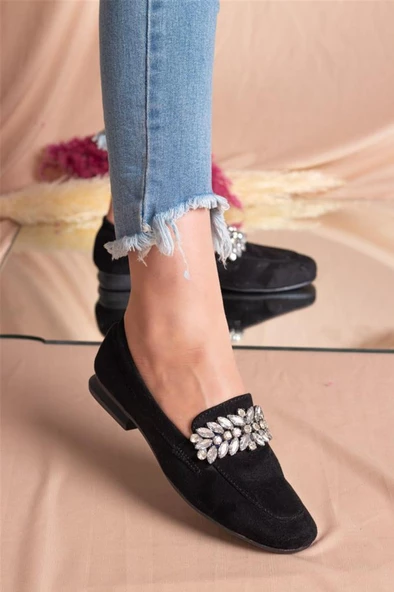 Yükseksoy 7267 Süet Trend Fashion Taşlı Kadın Ayakkabı