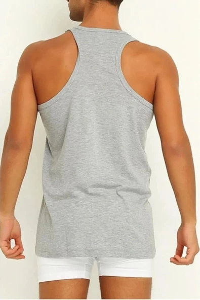Yıldız Erkek Modal Likralı Spor Atlet 77/79 - 6 Adet  Gri 2XL