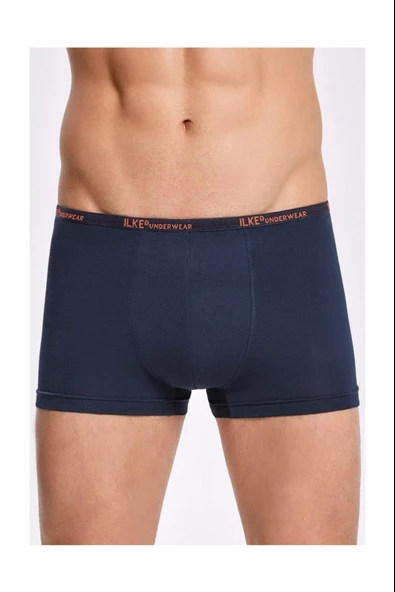 İlke Erkek Modal İnce Bel Lastikli Boxer 1603 - 3 Adet  Lacivert 2XL
