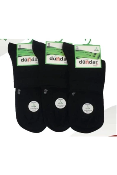 Dündar Erkek Plus Bambu Kısa Konç Çorap 4131 - 6 Adet  Siyah 41-45 - Resim 2