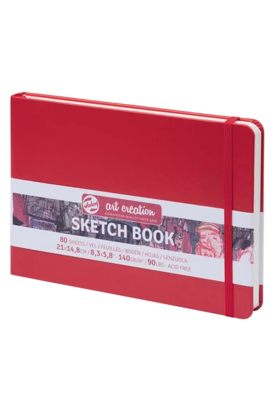 Talens Sketch Book 140gr. 21x14,8cm - Kırmızı - 2