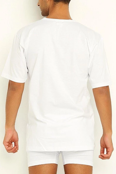 Yıldız Erkek Modal Likralı O Yaka Fanila Atlet 3'Lü Paket -335-336-337  Beyaz 3XL - Resim 4