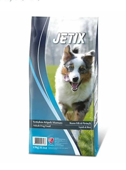 Jetix Kuzu Etli ve Pirinçli Yetişkin Köpek Maması 15 KG