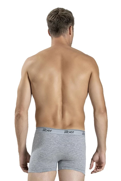 Jiber Erkek Pamuklu Likralı Boxer 156 - 6 Adet   2XL GRİMELANJ - 2
