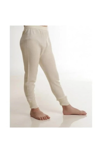 Hasyün Kız Çocuk Yün Fanila Tayt İçlik Takımı 500/550 -1 Set  Ekru 5(10-11Yaş ) - Resim 4