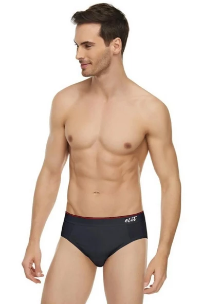 Tutku Elit Erkek Likralı İnce Bel Kemerli Slip Külot 1351 - 3 Adet  Siyah M