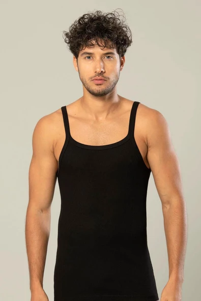 Erdem Erkek İnce Askılı Kaşkorse Atlet 1117 - 3 Adet  XL Siyah