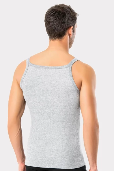 Erdem Erkek İnce Askılı Kaşkorse Atlet 1117 - 3 Adet  XL Gri - Resim 9