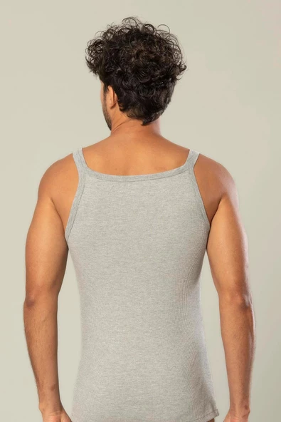 Erdem Erkek İnce Askılı Kaşkorse Atlet 1117 - 3 Adet  XL Gri - Resim 7