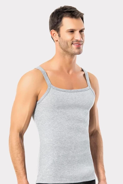 Erdem Erkek İnce Askılı Kaşkorse Atlet 1117 - 3 Adet  XL Gri - Resim 8