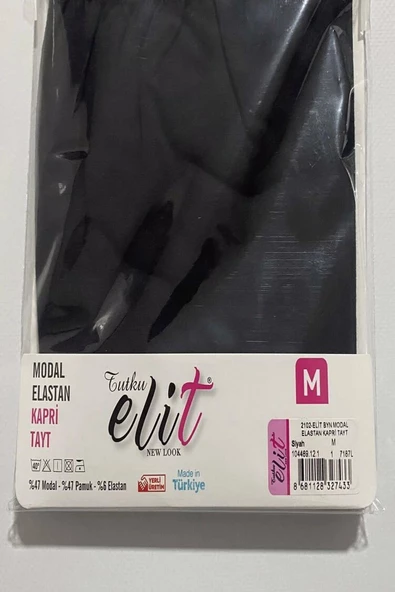 Tutku Elit Kadın Modal Likralı Kapri Tayt 2102 - 3 Adet   Siyah L - 4