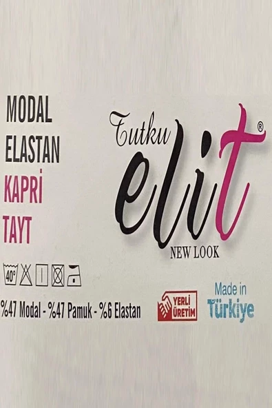 Tutku Elit Kadın Modal Likralı Kapri Tayt 2102 - 3 Adet   Siyah L - 6