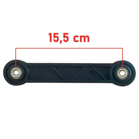 Beşik Sallama Aparatı (İki Delik Arası 15.5 cm) Çocuk Bebek Beşiği Takımı Aparatı Seti Siyah 4 Adet - 2