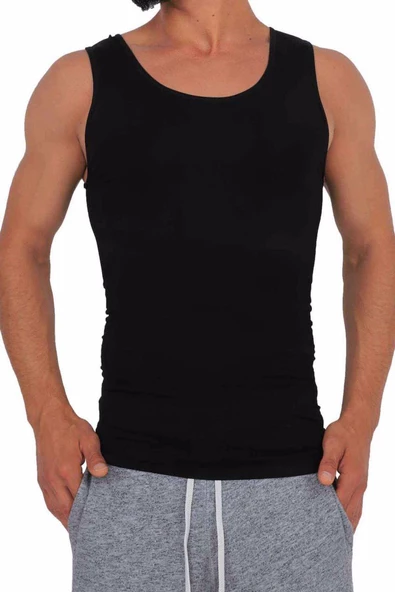 Erdem Erkek Korse Atlet Seamless 650 - 2 Adet  Siyah L