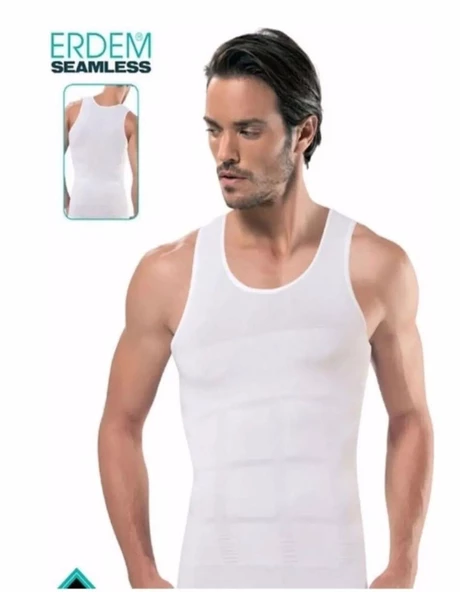 Erdem Erkek Korse Atlet Seamless 650 - 2 Adet  Beyaz XL