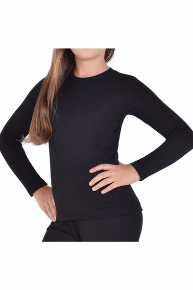 Tutku Kız Çocuk Termal Alt Üst Takım - 0835-0836 Siyah 5-7 Yaş - 3