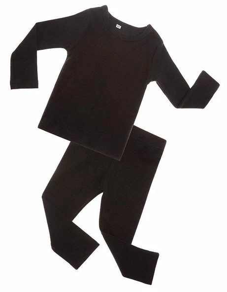 Tutku Kız Çocuk Termal Alt Üst Takım - 0835-0836  Siyah 8-10 Yaş - Resim 2