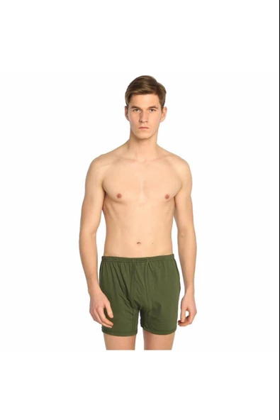 Seher Yıldızı Erkek Renkli Paçalı Boxer Don - 6 Adet  XL Haki