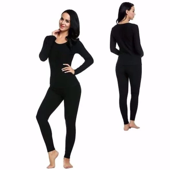 Kota Kadın Termal Alt Üst Takım - 2007-2001  Siyah L - XL - 4