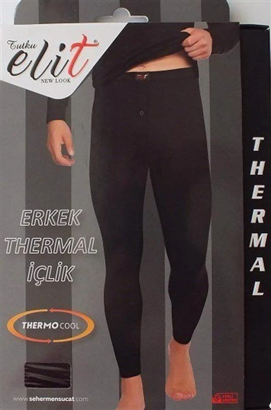 Tutku Elit Erkek Termal Alt 1306  Siyah S - Resim 2