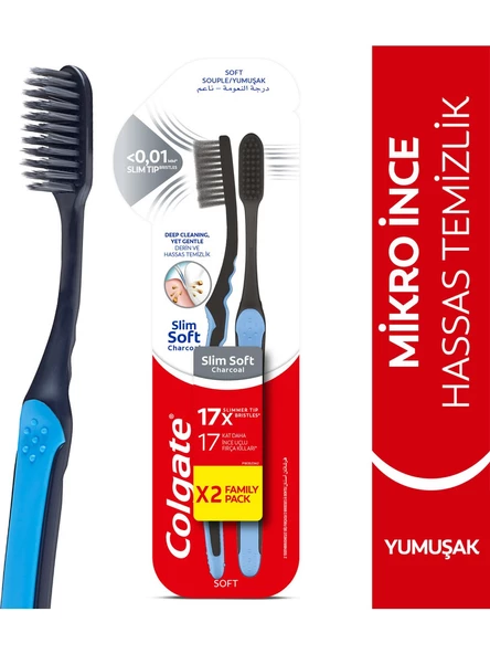 Colgate Mikro İnce Charcoal Derin ve Hassas Temizlik Yumuşak Diş Fırçası