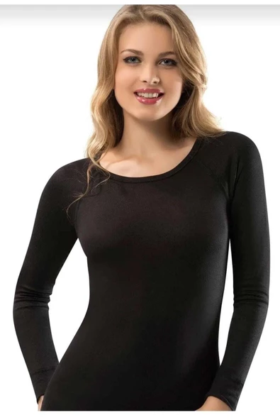 Tutku Elit Kadın Termal Tayt Fanila İçlik Set 2705-2706 - 1 Set  Siyah L - Resim 4