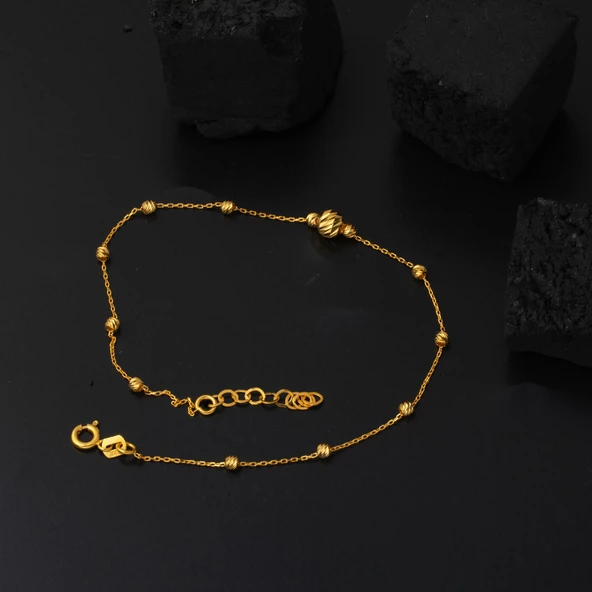 Dorika Toplu 22 Ayar Altın Halhal - Resim 5