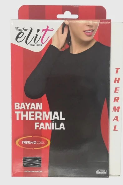 Tutku Elit Kadın Termal Üst Uzun Kol Fanila İçlik 2706 - 1 Adet  XL Siyah - Resim 2