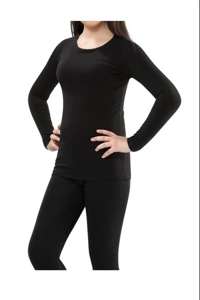 Gümüş Kız Çocuk Termal Alt Üst Takım İçlik 4072-73 - 1 Set Siyah 3 (5-6 YAŞ) - 2