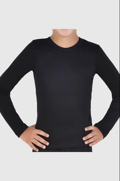 Gümüş Erkek Çocuk Termal Set Alt Üst Takım İçlik 4071-73- 1 Set  Siyah 5 (9-10 YAŞ) - Resim 5