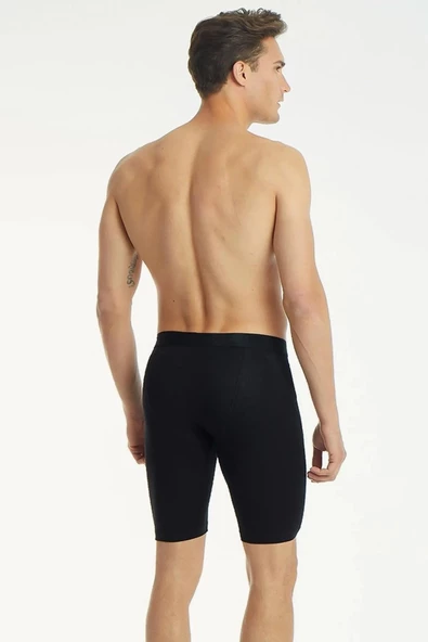 Tutku Elit Erkek Likralı Uzun Boxer - 12 Adet  XL Siyah - 2
