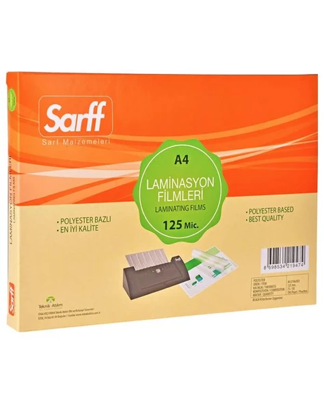 Sarff A4 125 Mic 100 lü Laminasyon Filmi 15309016