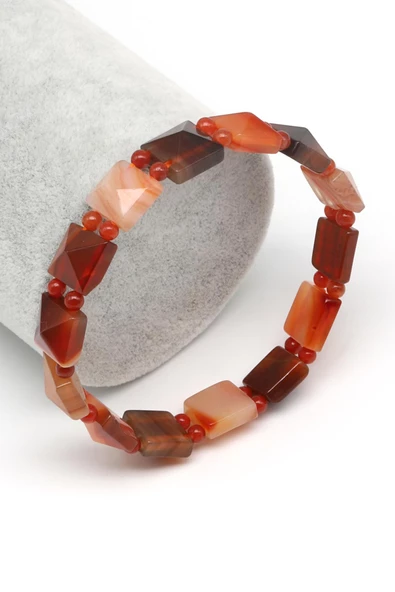 Akik Doğal Taş Bileklik 10 x 10 mm Özel Kesim