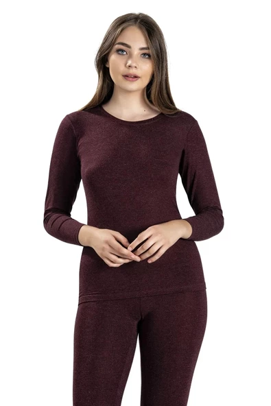 Jiber Kadın Termal Soft Üst Fanila İçlik 597 - 2 Adet  Bordo S - 2