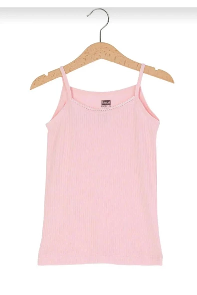 Berrak Kız Çocuk Modal İp Askılı Atlet 6005 - 6 Adet  5 No:7-8 Yaş Somon - Resim 2