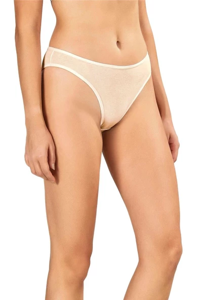 Jiber Kadın Pamuklu Likralı Bikini Külot 655 - 6 Adet  Ten S - 2