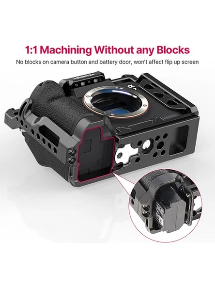 Ulanzi C-A7M4 Sony A7M4/A7M3/A7R3 Için Camera Cage Çerçeve - 5