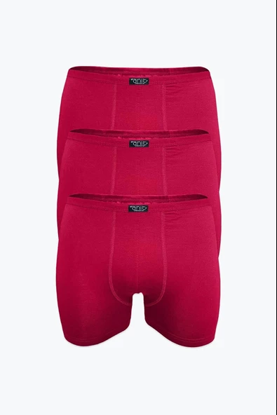 Anıt Erkek İnce Belli Bambu Likralı Boxer 1273 - 3 Adet  L Bordo - Resim 4