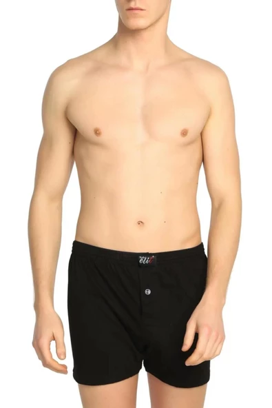 Tutku Elit Erkek Havlu Bel Penye Boxer 1101 - 6 Adet  Siyah S