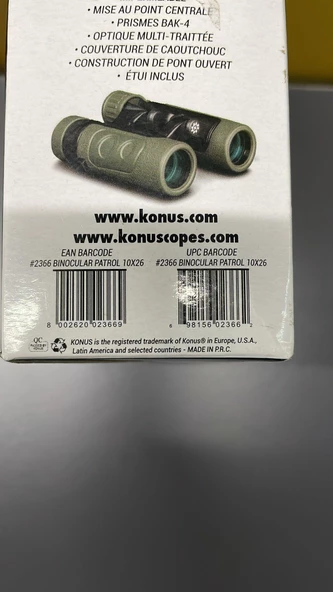 Konus Patrol 10x26 Waterproof & Su Geçirmez Dürbün (Teşhir&Outlet) - 6