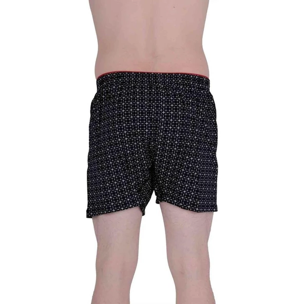 3'Lü Tutku Elit Havlu Bel Erkek Penye Desenli Boxer 1102  2XL Karışık Renk - Resim 8