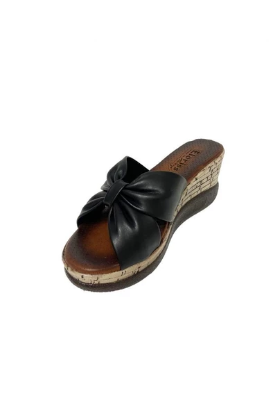 Eloriss 787-24 Ortopedik Deri Dolgu Topuklu Kadın Terlik - Resim 5