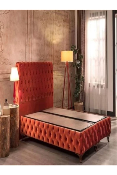 Tarçın Sandıklı Baza Başlık Seti 120x200 Renk Tarçın Kabuğu Yatak Hariç