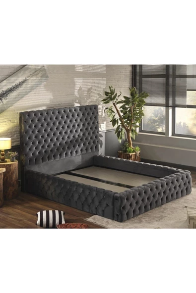 Çift Kişilik Sandıklı Havuzlu Baza Başlık Set Hıgh Mountaın - 3