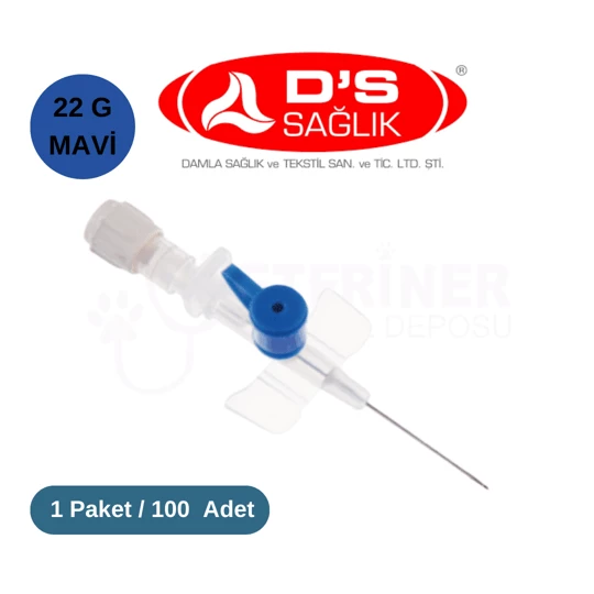 DAMLA SAĞLIK ANJİOKAT 22G MAVİ 100'lü