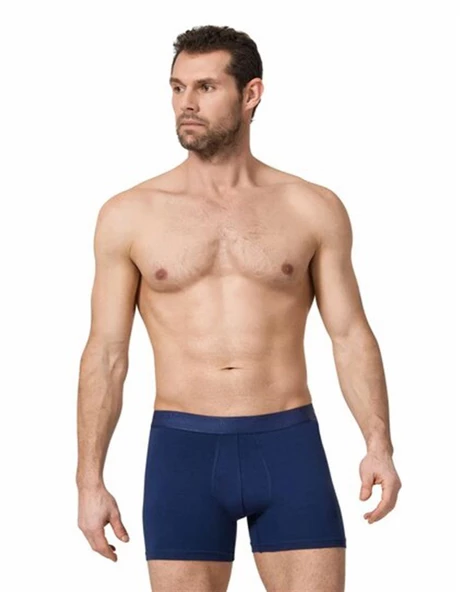 Namaldı Erkek Likralı Boxer 128 - 3 Adet  L Lacivert