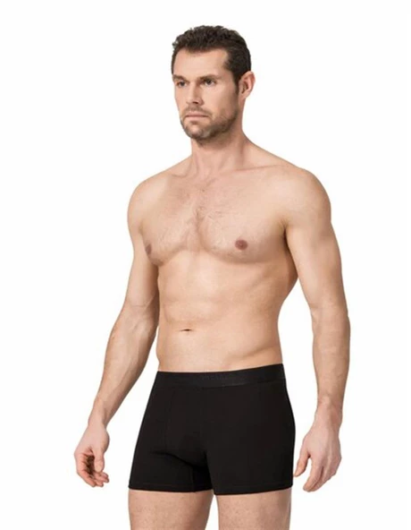 Namaldı Erkek Likralı Boxer 128 - 3 Adet  Siyah M