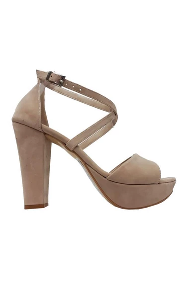Serhat 8011-1 Süet 30mm Platform Topuklu Kadın Ayakkabı - Resim 2