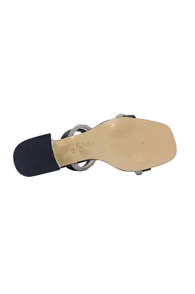 Cotcolic 01202 Taşlı Şeffaf Topuk Fashion Kadın Terlik - 3