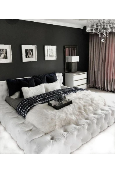 Çift Kişilik Baza Başlık Snowflake Renk Beyaz - Resim 3